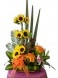 Arreglo Floral Con Rosas Y Girasoles A Domicilio 