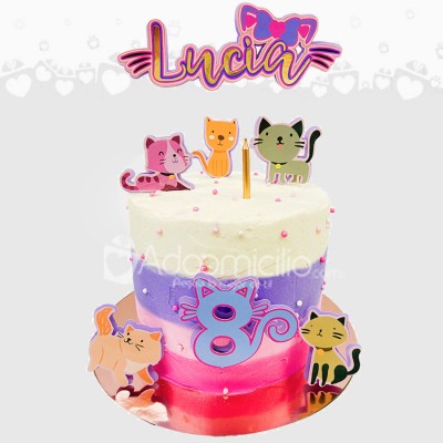 Torta Gaticos cumpleaños a Domicilio Cali para 20 Personas Pedido Solicitado Con 4 Días De Anticipación 