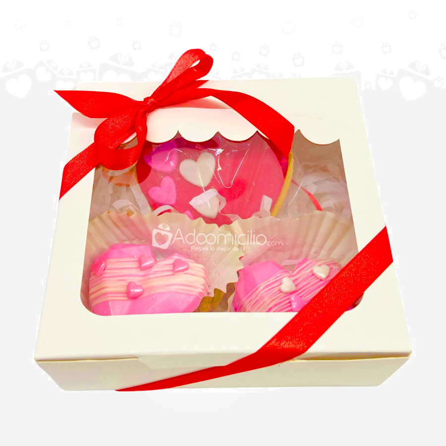 Caja De Chocolates y Galletas De Corazon Para Amor Y Amistad A Domicilio En Cali Pedido Con 1 Dia De Anticipacion