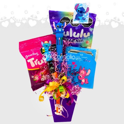 Ancheta Con Temática De Stitch Y Dulces A Domicilio En Cali Pedido Con Un Día De Anticipación 