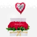 Regalos San Valentin Cali Caja X40 Rosas Y Globo 