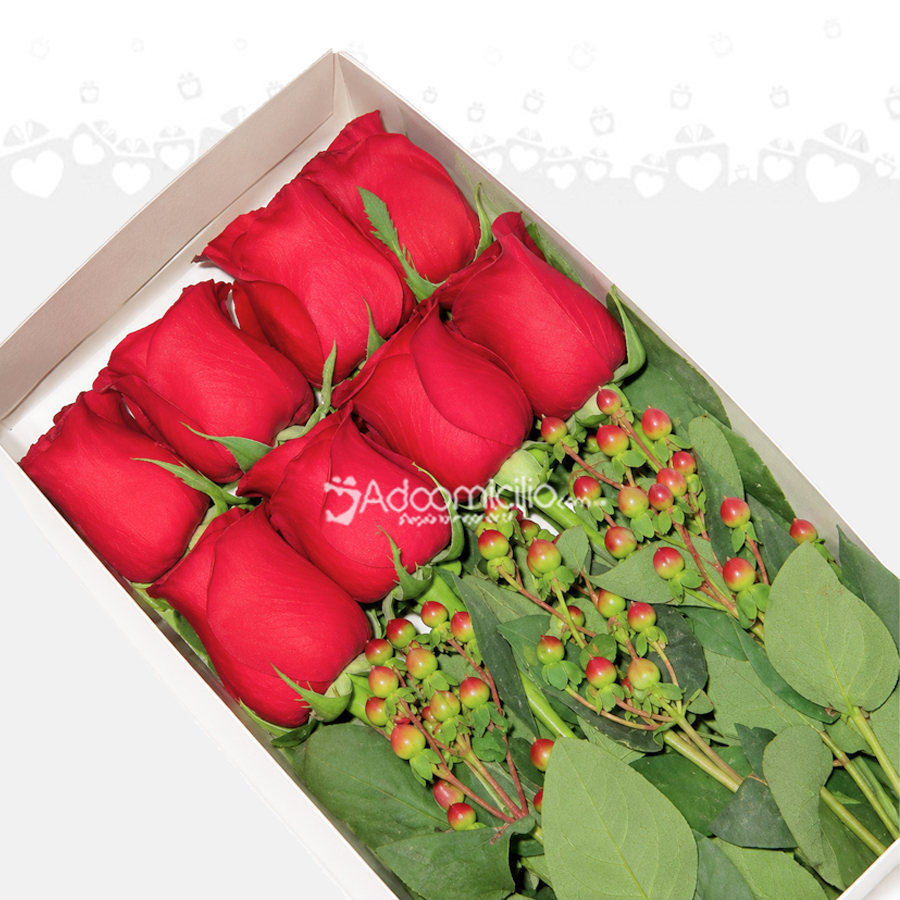 Rosas X8 En Caja A Domicilio En Cali 