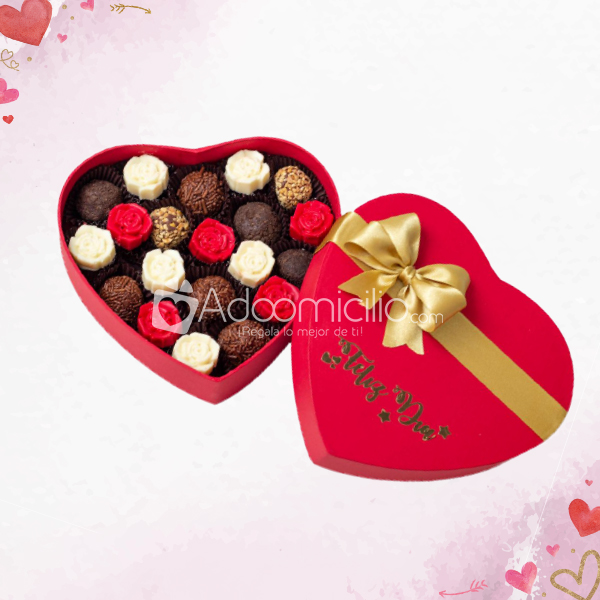 Corazón Enamorado Caja De Trufas Amor Y Amistad A Domicilio En Medellin Pedido Con Un Dia De Anticipado