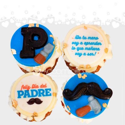 Cupcakes X4 Para El Día Del Padre A Domicilio En Medellín Pedido Con 1 Día De Anticipación 