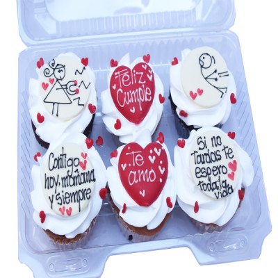 Cupcakes Mensajes De Amor Medellin Pedido con 1 dia anticipado 