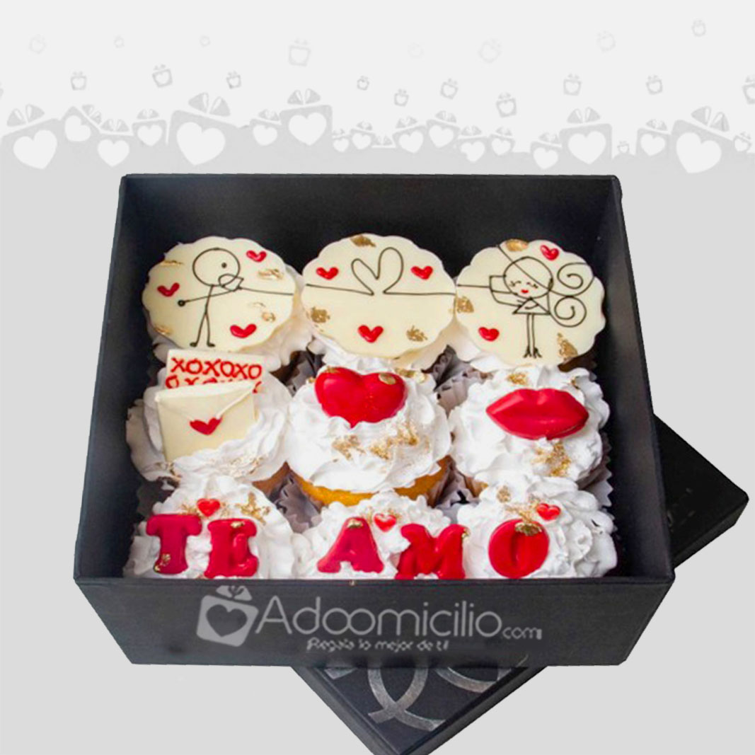 Caja Cupcakes Diseño de Amor Medellin 