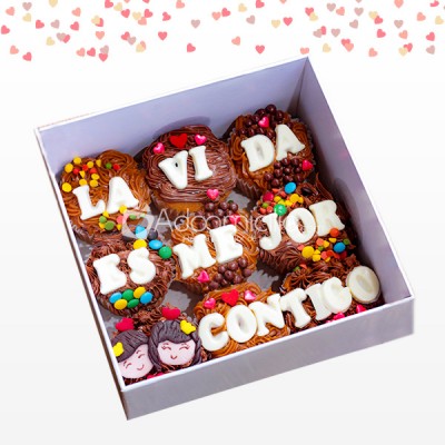 Es Mejor Contigo Cupcakes x 9 Regalos Para Amor Y Amistad A Domicilio En Medellin