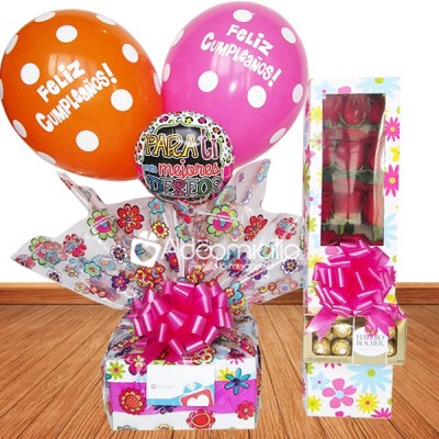 Regalos Cali  Desayuno Caja de rosas y chocolates