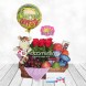 Anchetas para regalo cali Ancheta frutal con jardinera de rosas