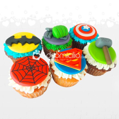 Cupcakes Super Heroes Pedido con 2 dias de anticipado