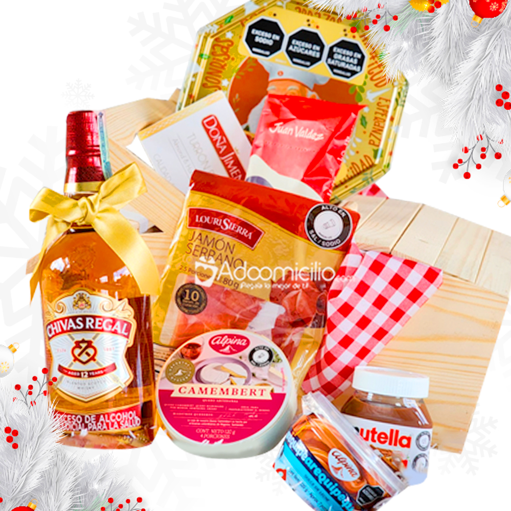Ancheta Navideña Con Whisky A Domicilio En Bogotá Pedido Con Un Día De Anticipación 