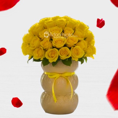 Rosas Amarillas Para San Valentín A Domicilio En Bucaramanga Pedido Con Un Día De Anticipación 