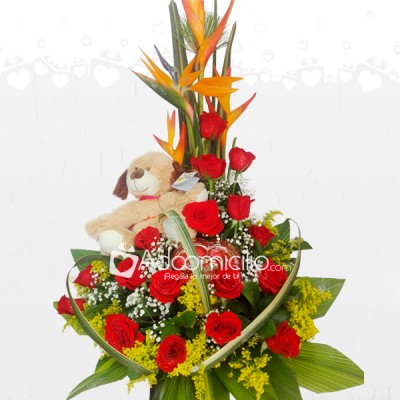 Rosas Con Peluches Arreglos Florales A Domicilio En Pereira