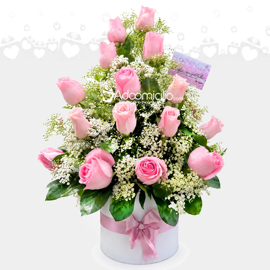 Arreglo Floral Con Rosas Rosadas A Domicilio En Pereira Pedido Con Un Día De Anticipación