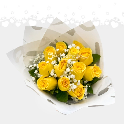 Bouquet De Rosas Amarillas A Domicilio En Pereira Pedido Con Un Día Anticipación 
