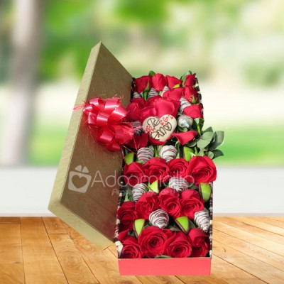 Regalos En Pereira Caja Especial X 24 Rosas