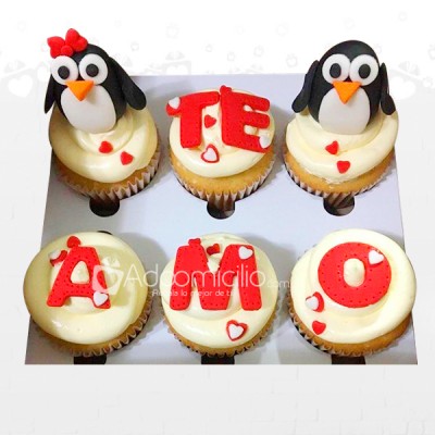 Pinguinos De Amor Cupcakes x 6 Regalos De Amor Y Amistad A Domicilio En Cartagena