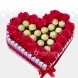Corazón De Chocolates Y Rosas Para San Valentín A Domicilio En Bogotá Pedido Con Un Día De Anticipación 