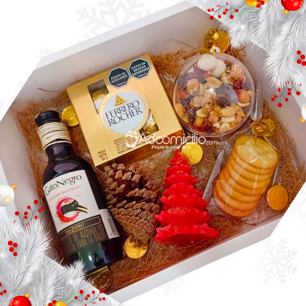 Regalo Navideño Con Chocolates Y Vino A Domicilio En Bogotá Pedido Con Un Día De Anticipación 