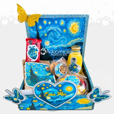 Desayuno Sorpresa Con Temática De La Noche Estrellada Para Amor Y Amistad A Domicilio En Bogotá Pedido Con Un Día De Anticipación 
