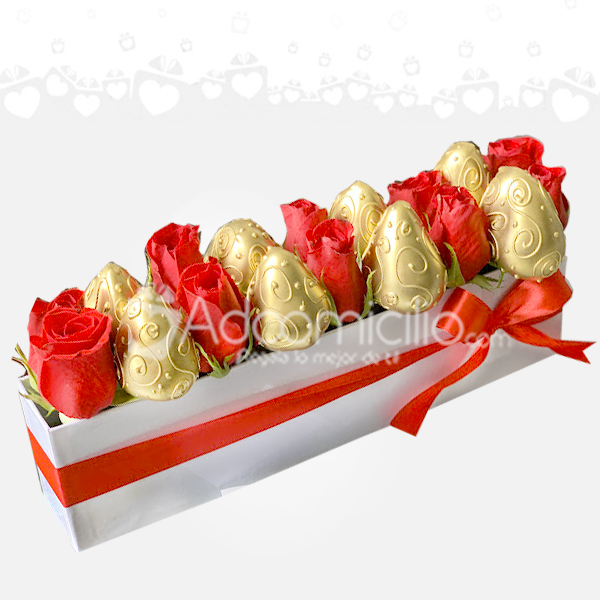 Regalo De Lujo Fresas Con Chocolate Y Rosas A Domicilio En Armenia Pedido Con Un Día De Anticipación 