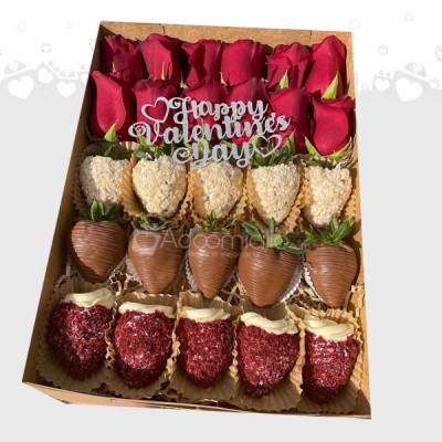 Regalo Happy Valentines Day Fresas Con Chocolate A Domicilio En Villavicencio 