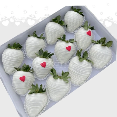 Caja de fresas con chocolate  X12 Pedido Con Un Día De Anticipación