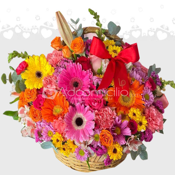 Regalo de Cumpleaños Canasta Floral Primavera cdmx