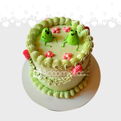 Torta Infantil Temática Verde 10 a12 porciones cdmx 