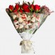 Arreglo floral  con fresas cubiertas de chocolate Cdmx