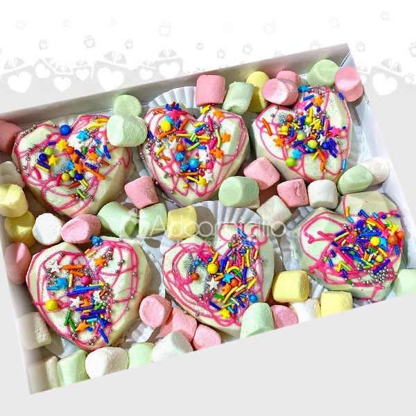 Regalo  de Amor Geohearts  rellenos en  Chocolate en mexico