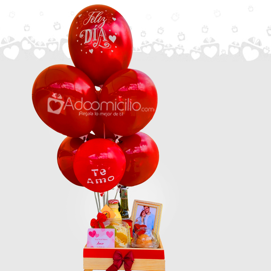 Desayuno Sorpresa Con Globos San Valentin a Domicilio Villavicencio Pedido Con Un Dia De Anticipación