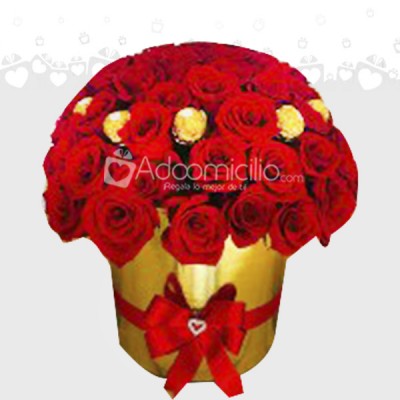 Cilindro x 70 rosas Regalo san Valentín 