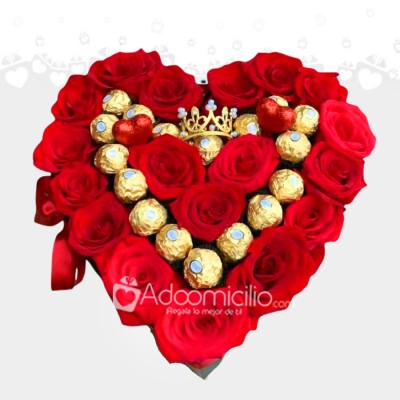 Corazón En Flores San Valentín a Domicilio Bogotá Pedido Con Un Dia De Anticipación  