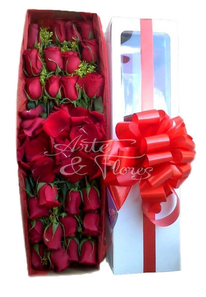 Caja De Rosas Por 24 A Domicilio En Cali 